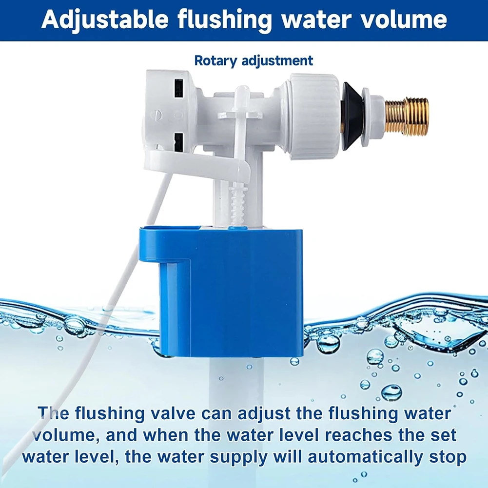 

1-комп. впускной клапан резервуара для воды с латунными разъемами G3/8 и G1/2. Аксессуары для бачка для туалетной воды. Инструменты для ванной комнаты