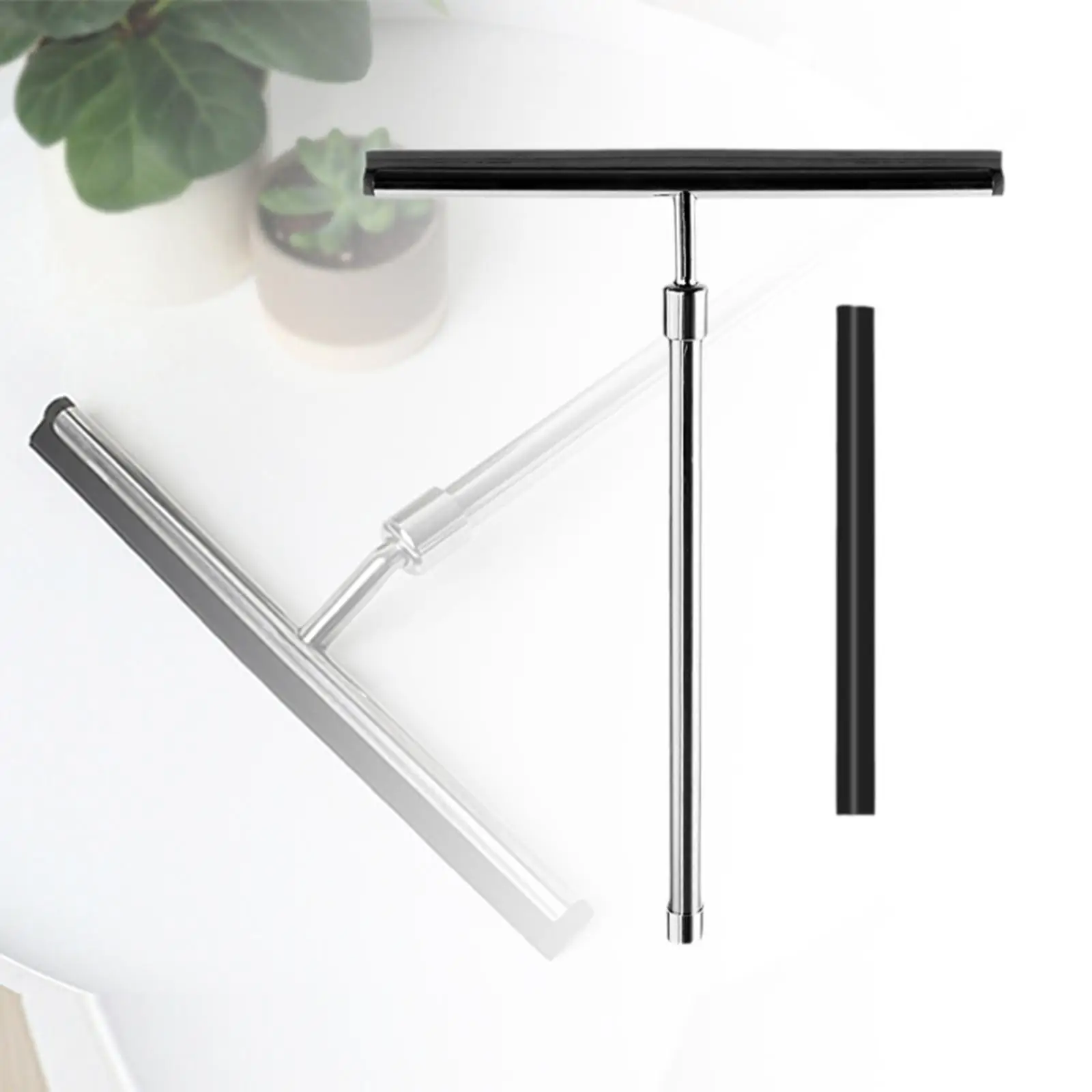 Shower Squeegee Washing Wiper Mirror Scrapers Tile Cleaning Adjustable Length
