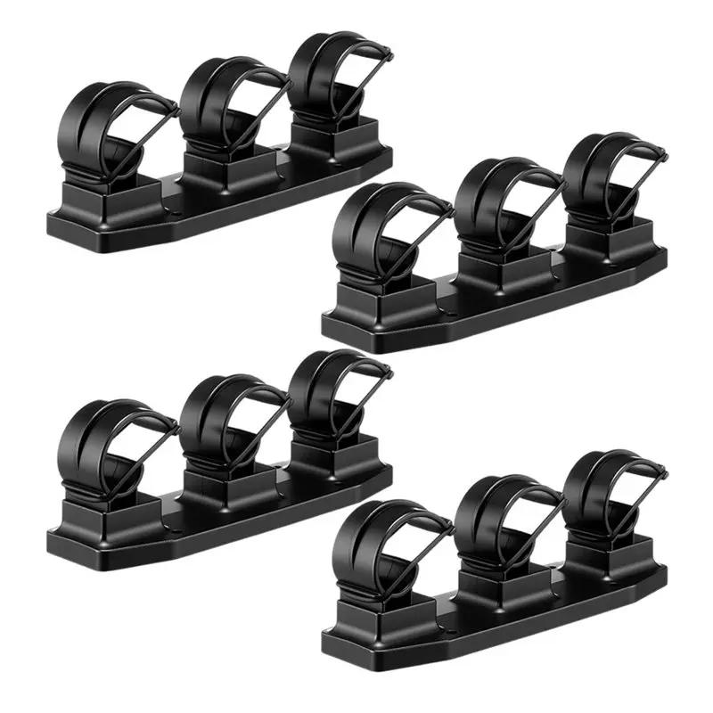 

[NEW!ABKG】 Rubber Strap Clips For Fishing Rod Rack-Universal 4 Pcs For Wall, Boat Deck& Truck Bed Mounting