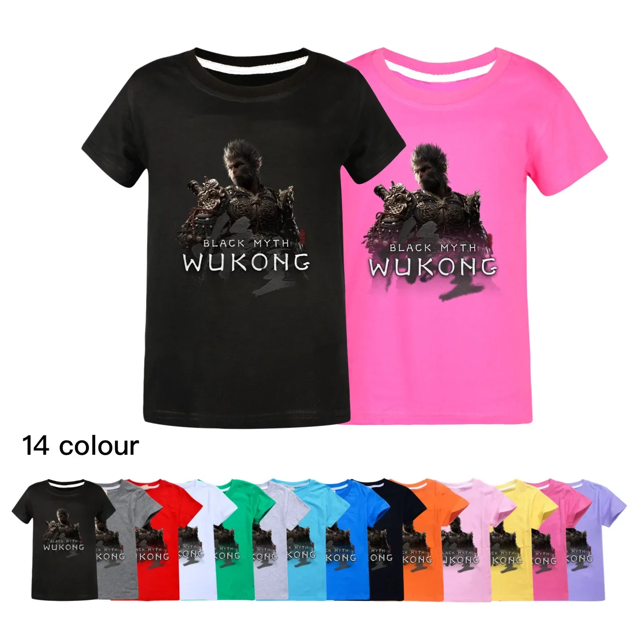 

New Kids Black Myth Wukong Game Clothes Kids T-shirt for A Boy Summer Clothing Girl Casual Tops Children Short Sleeve TShirt3742