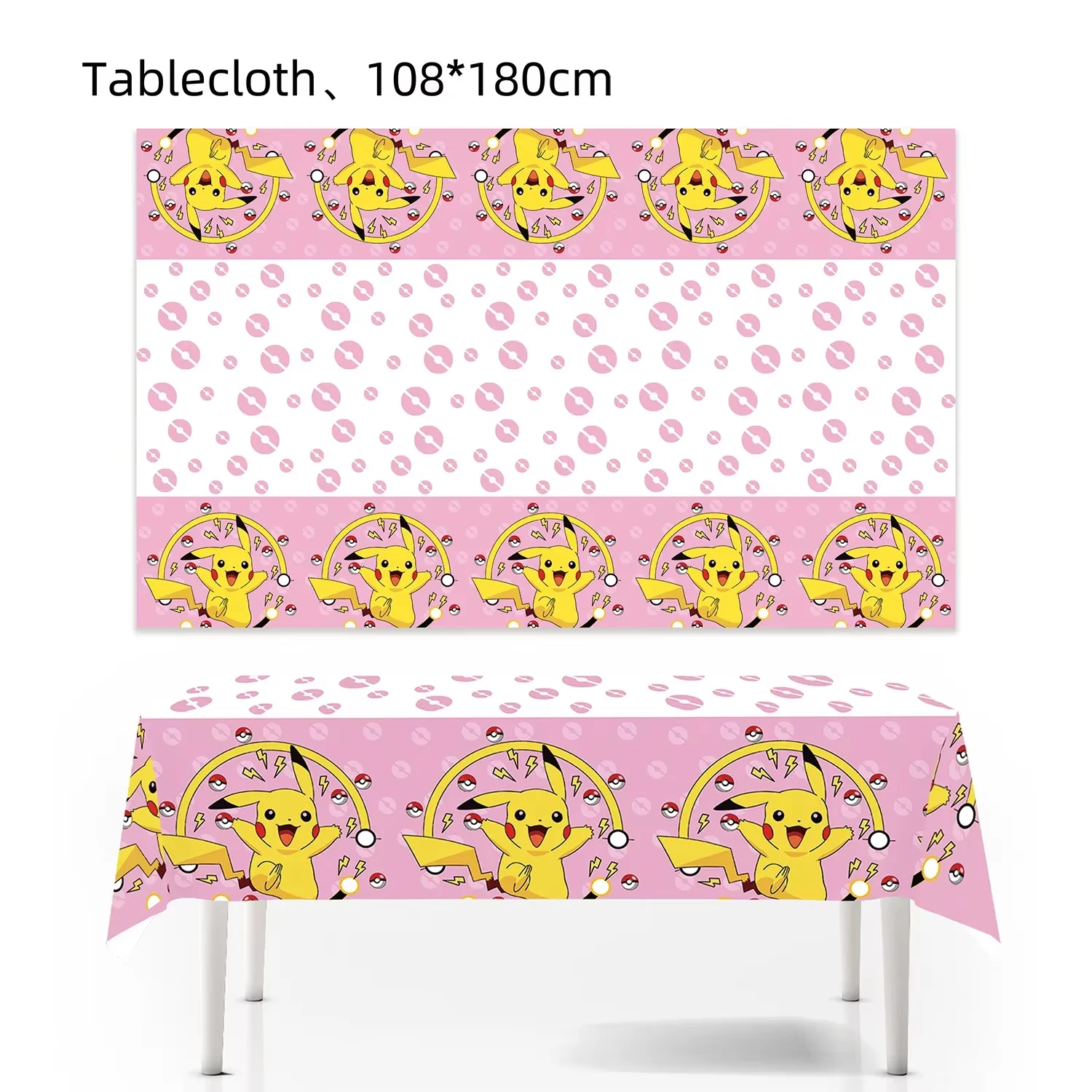 Pokémon Tischdecke Geburtstagsparty Dekoration Pikachu Tischdecke Tischüberzug Babyparty Kinderspielzeug Geschenk Partyzubehör
