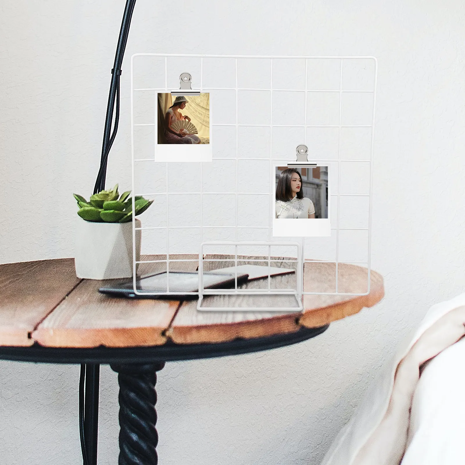 Grid Display Stand Minimalist Modern Display Rack for Artwork Booth Photo Hanging Desktop Holder Shelf Metal Rack