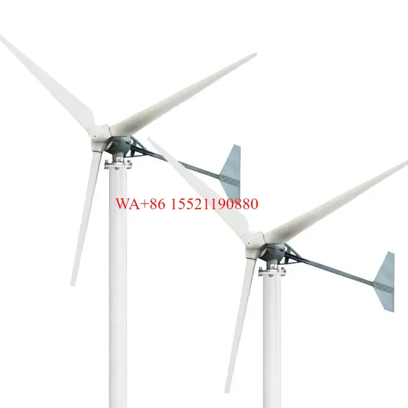 WMWMNU for 30kw 50kw Horizontal Axis Wind Turbine Generator and Solar Panels Hybrid Power System