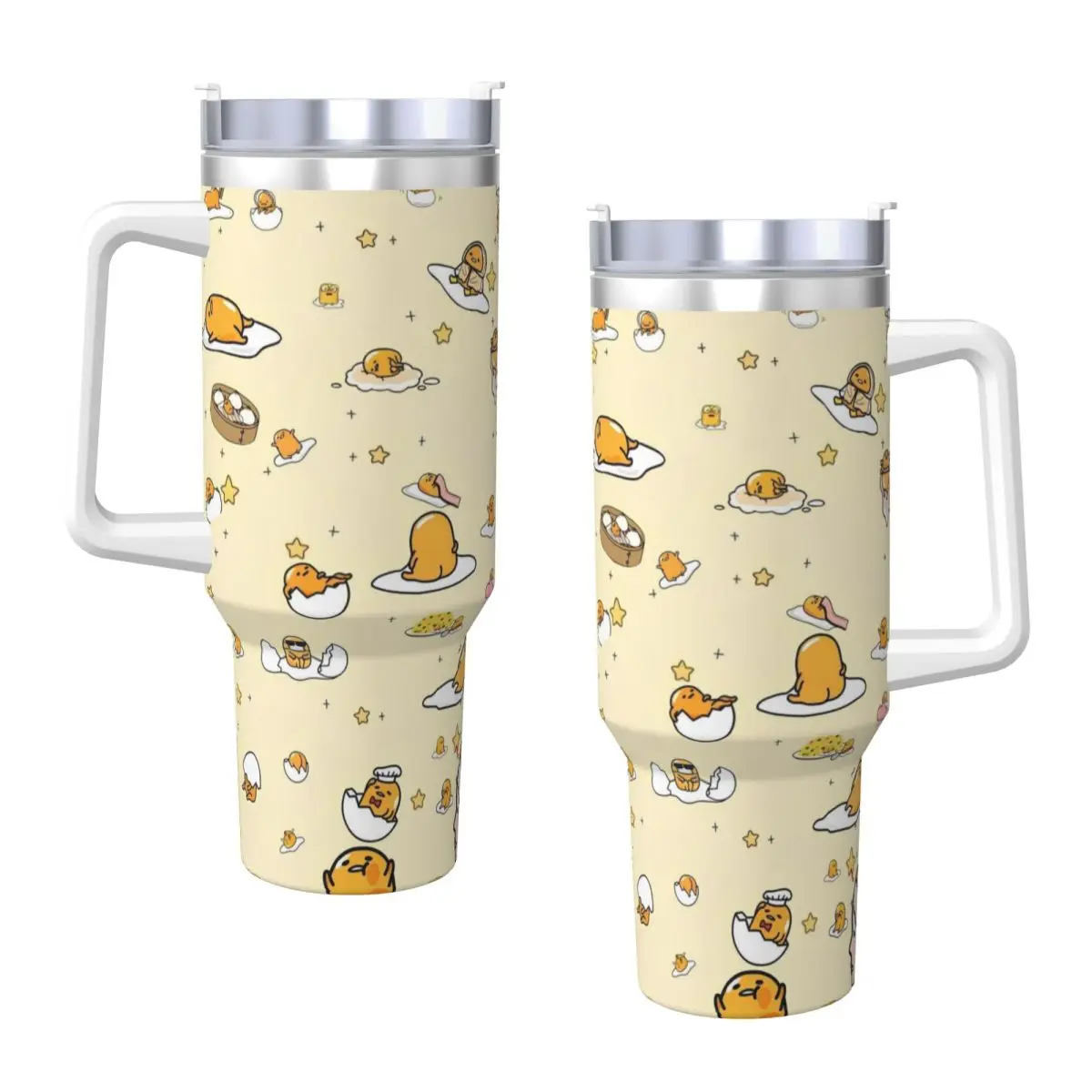 

Stainless Steel Tumbler Gudetama Thermal Mug Heat Preservation Cold Drink Car Mugs Camping Graphic Water Bottle