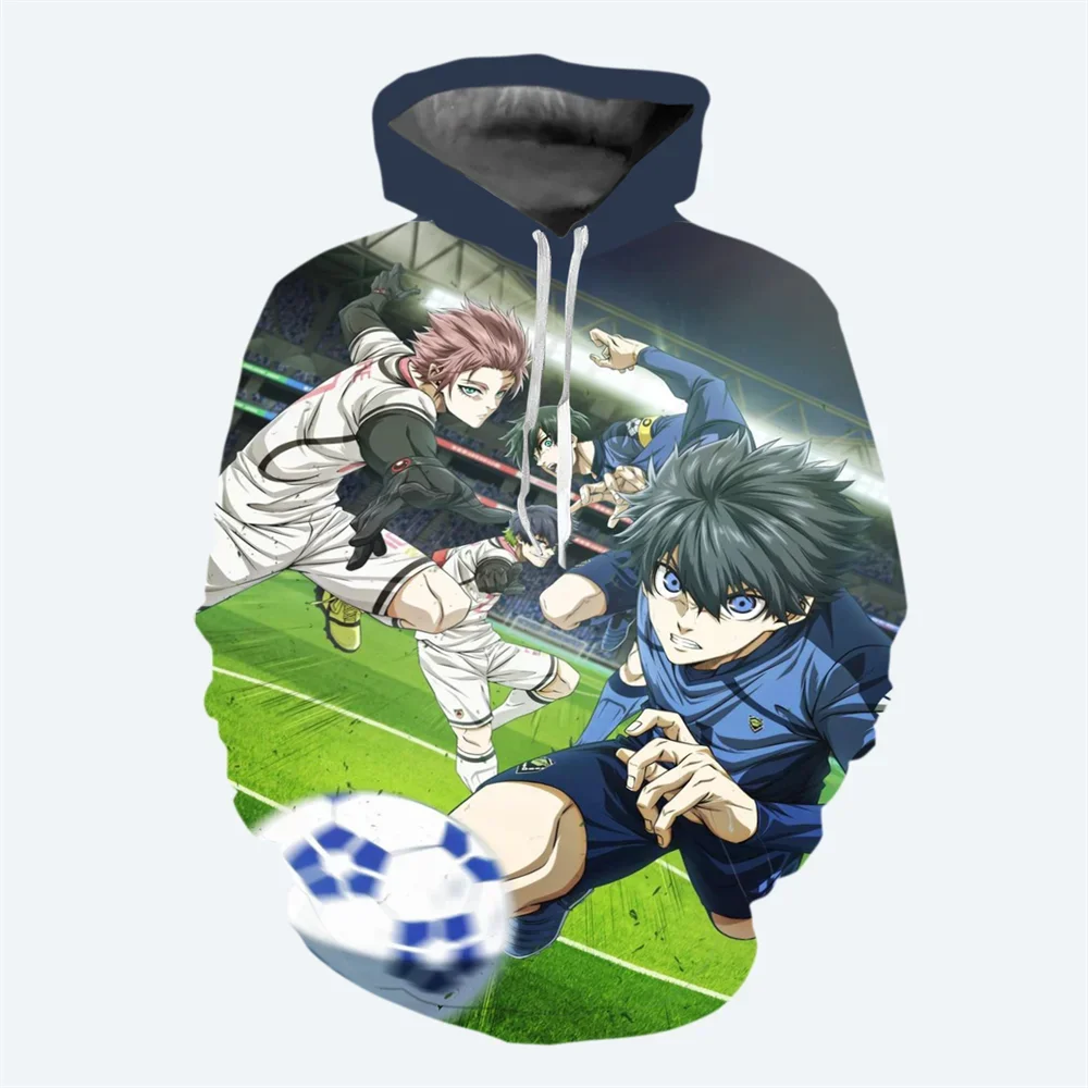 New Blue Lock 3D Anime Printed Hoodie Oversized Casual Sweater Fashion Street Hip-Hop Style Harajuku Clothing Men's Hoodie