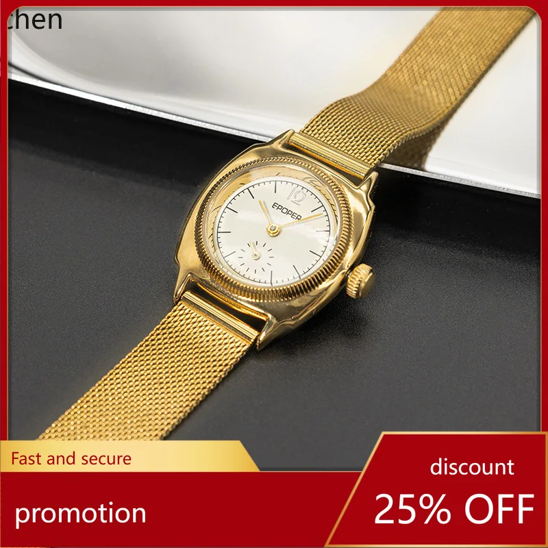 ZML High-end Vintage Elegant Mid-century Watch for Daily Commuting, Waterproof Quartz Women's Watch