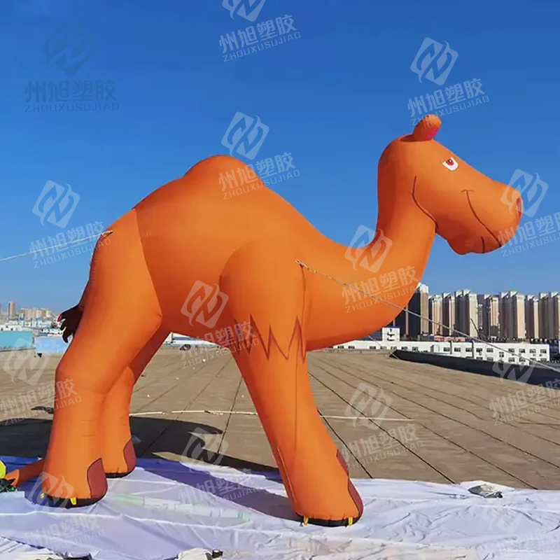 Camello inflable del desierto del Sahara, camello de dibujos animados para decoración de actividades de diversión de playa de arena