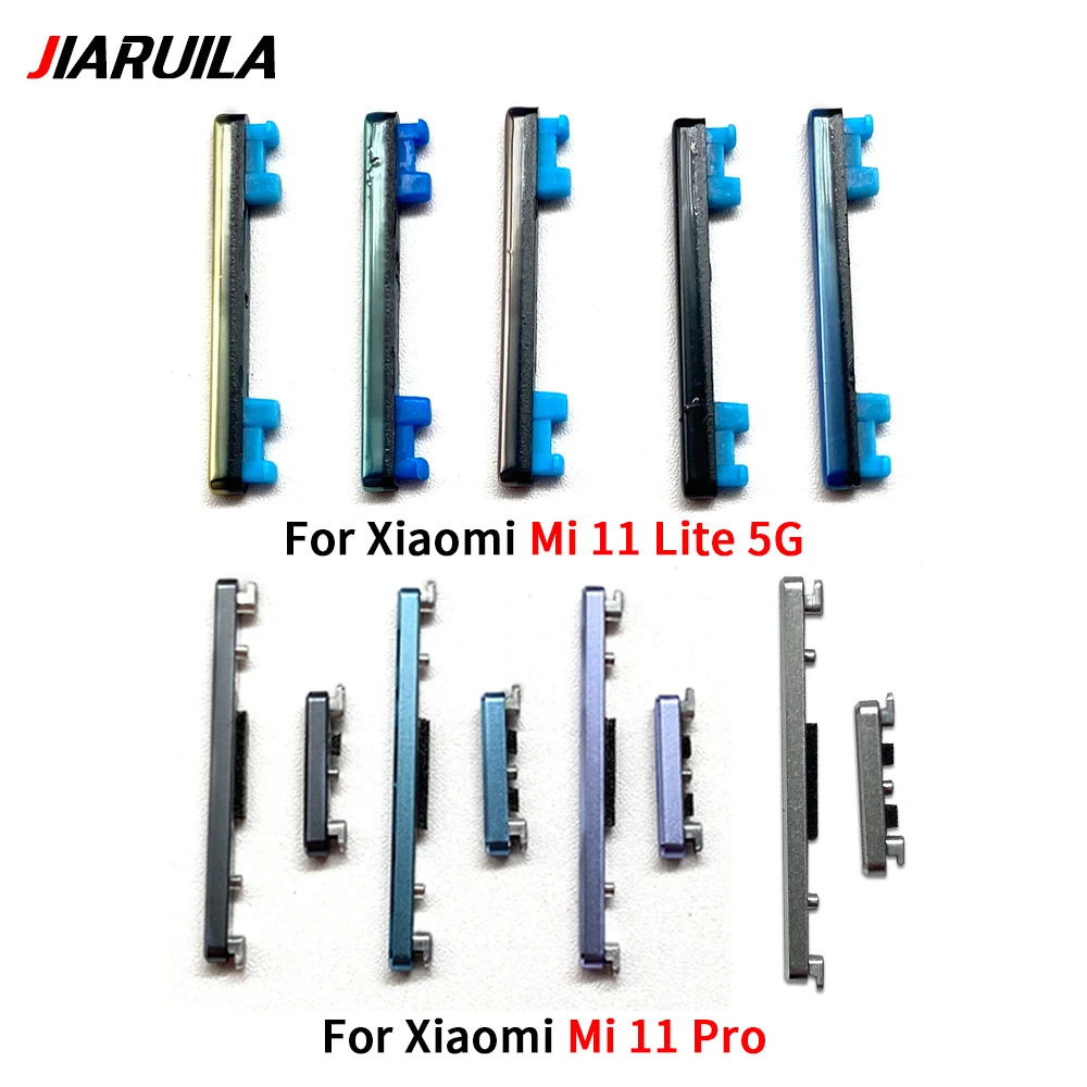 ทดสอบโทรศัพท์ปุ่มปรับระดับเสียงใหม่สําหรับXiaomi Mi 11 Lite 5G / Mi 11 Pro Ultra / Mi 11Tภายนอกบนปิดด้านข้างอะไหล่ซ่อม