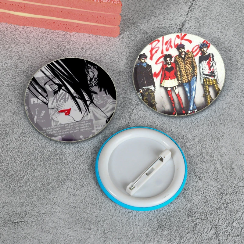 Cute Anime Girl Nana Backpack Figure Lapel Pins Cartoon Badge Accessories Clothes Decoration  Handmade Tinplate Brooches Gift