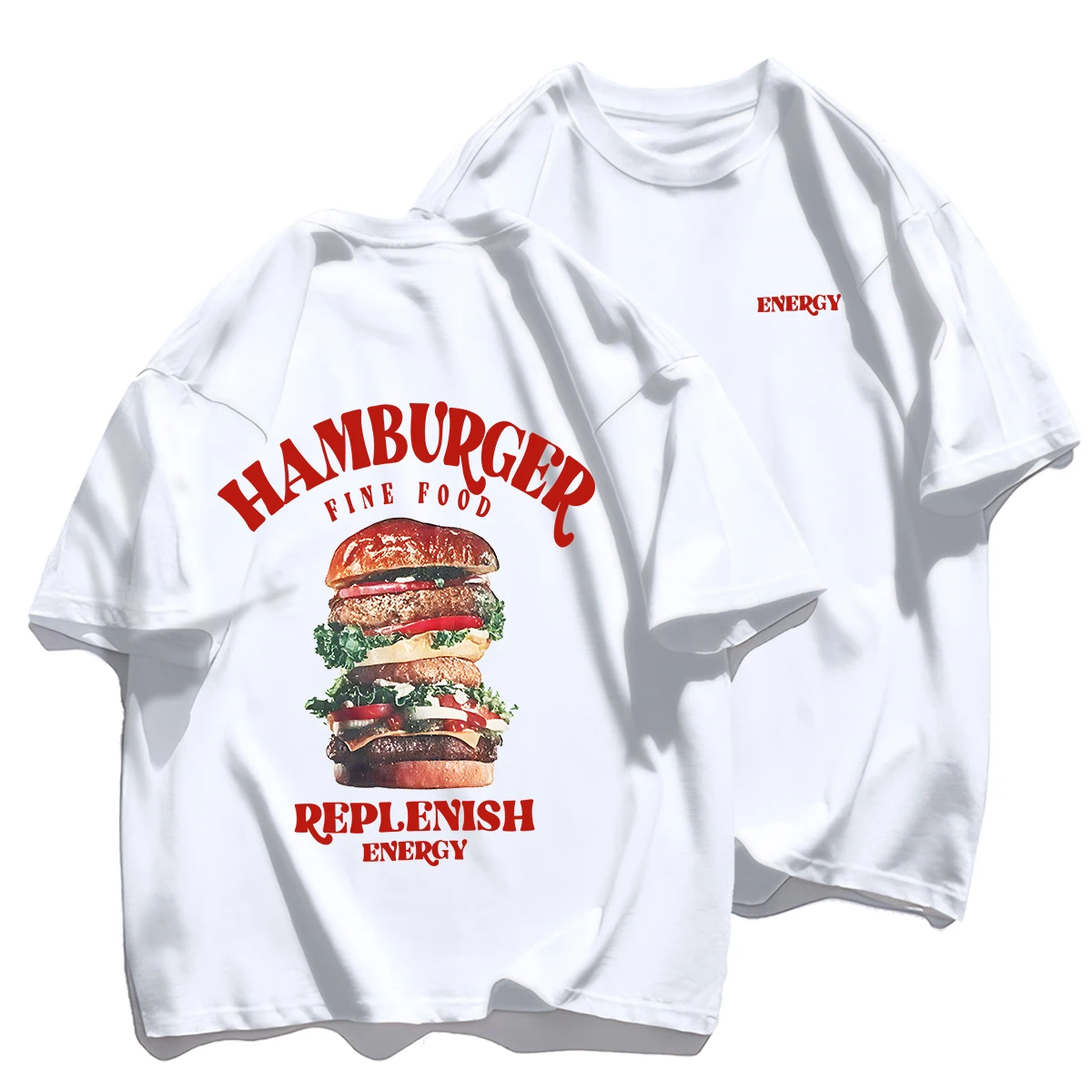 Stylish Mens Hamburger Graphic T Shirt