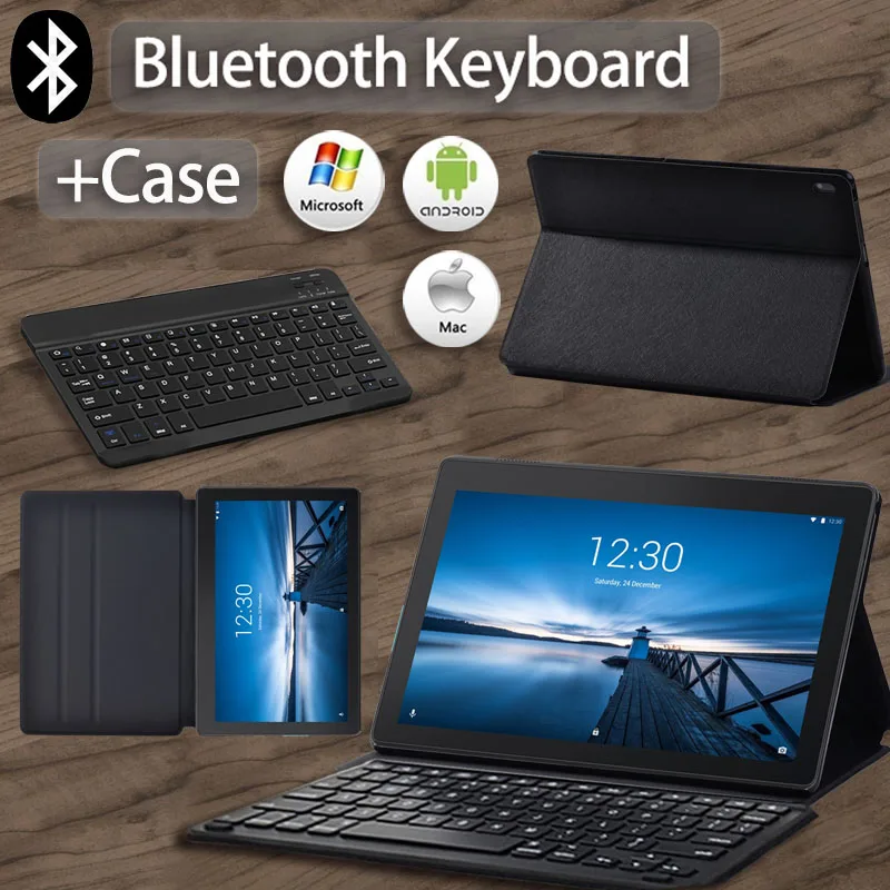 Tablet Stand Cover Case for Lenovo TAB E10 TB-X104F 10.1 Inch,For Tab E10 10.1 Mini Wireless Keyboard Bluetooth Keyboard + Pen