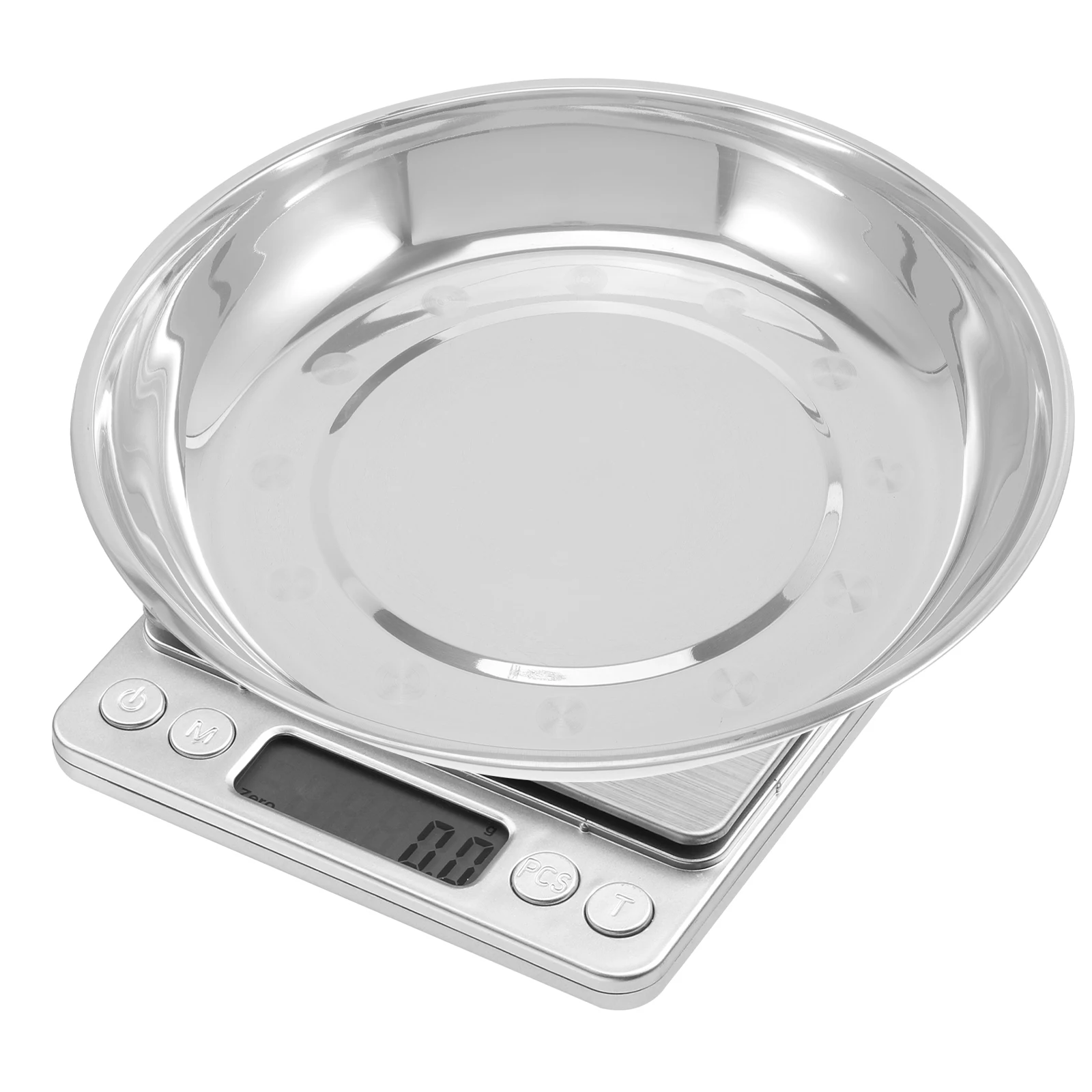 1 Stainless Steel Weighting Pan Electronic Scale Tray Measuring Powder Dish Kitchen Jewelry Store Cake Shop Weighing Tool