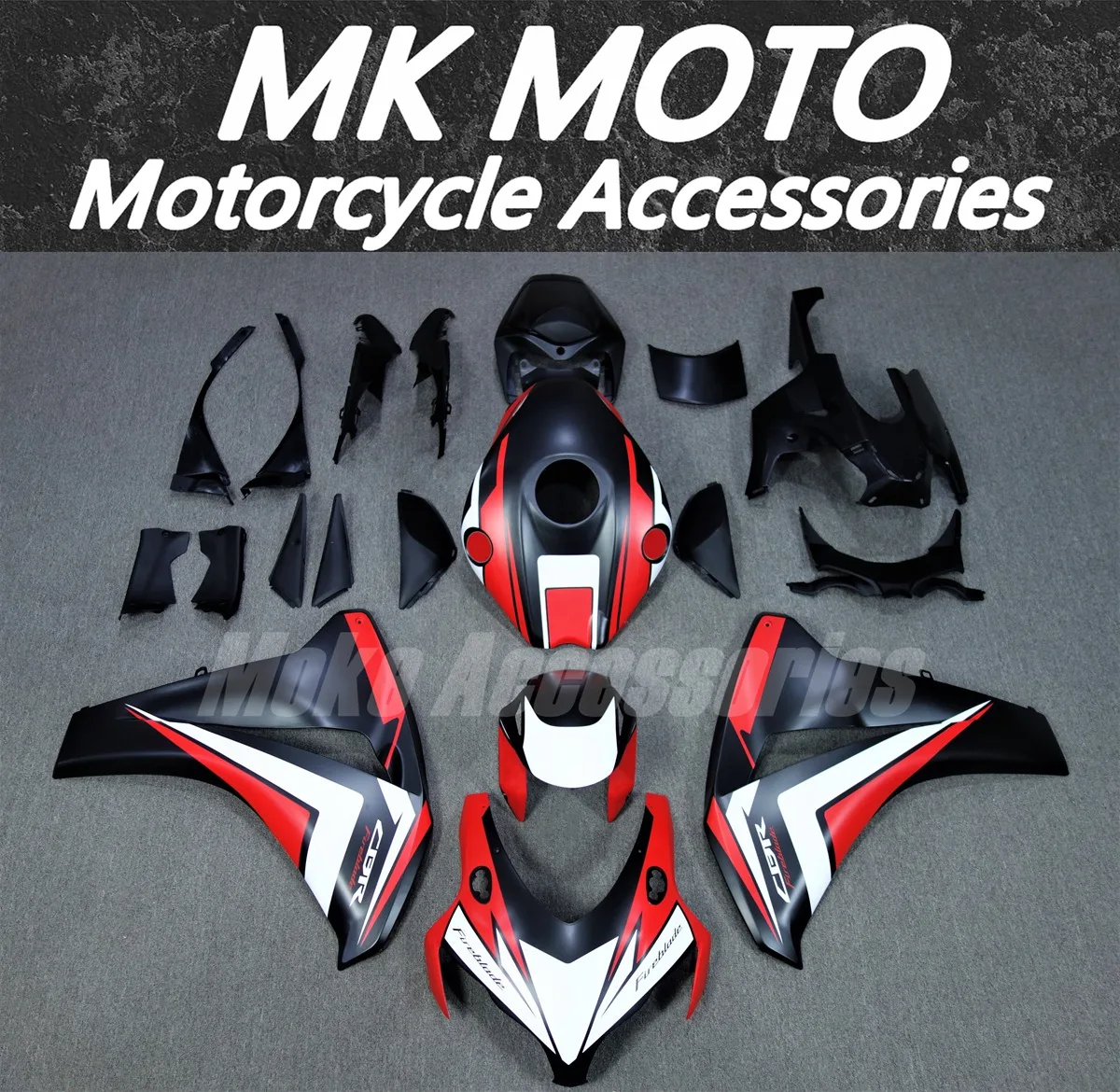

Moke moto Motorcycle Fairings Kit Fit For Cbr1000rr 2008 2009 2010 2011 Bodywork Set High Quality ABS Injection Red Black White