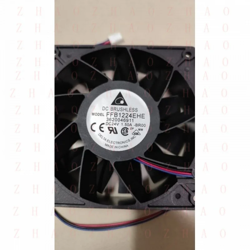 L+ 1PCS for Delta Fan FFB1224EHE-BR00 DC24V 1.5A 12038 12CM 3-wire 3-pin cooling fan
