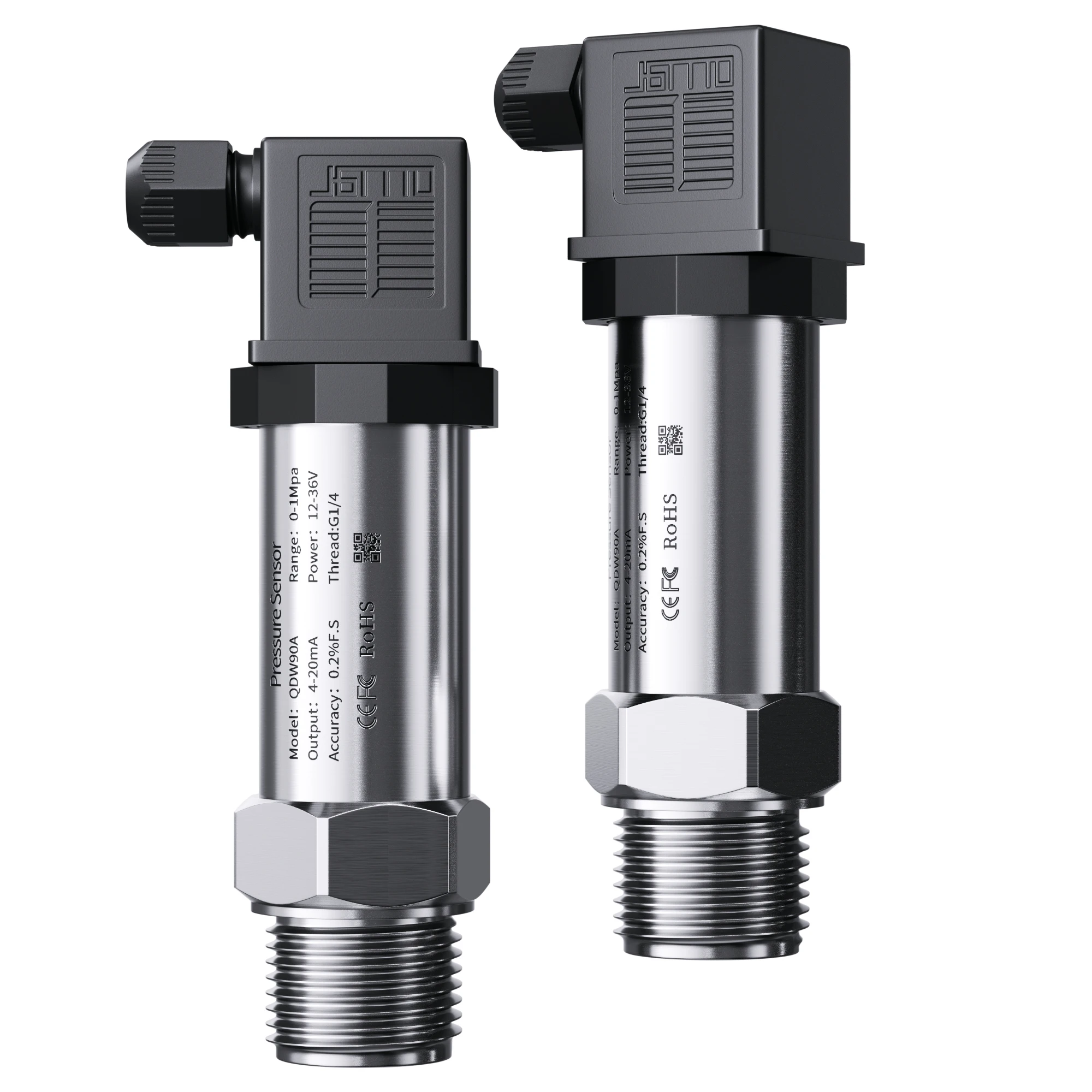 Trasmettitore di pressione aria gas combustibile acqua olio G1/4 12-36V 4-20mA RS485 0-600bar sensore trasduttore di pressione in acciaio inossidabile