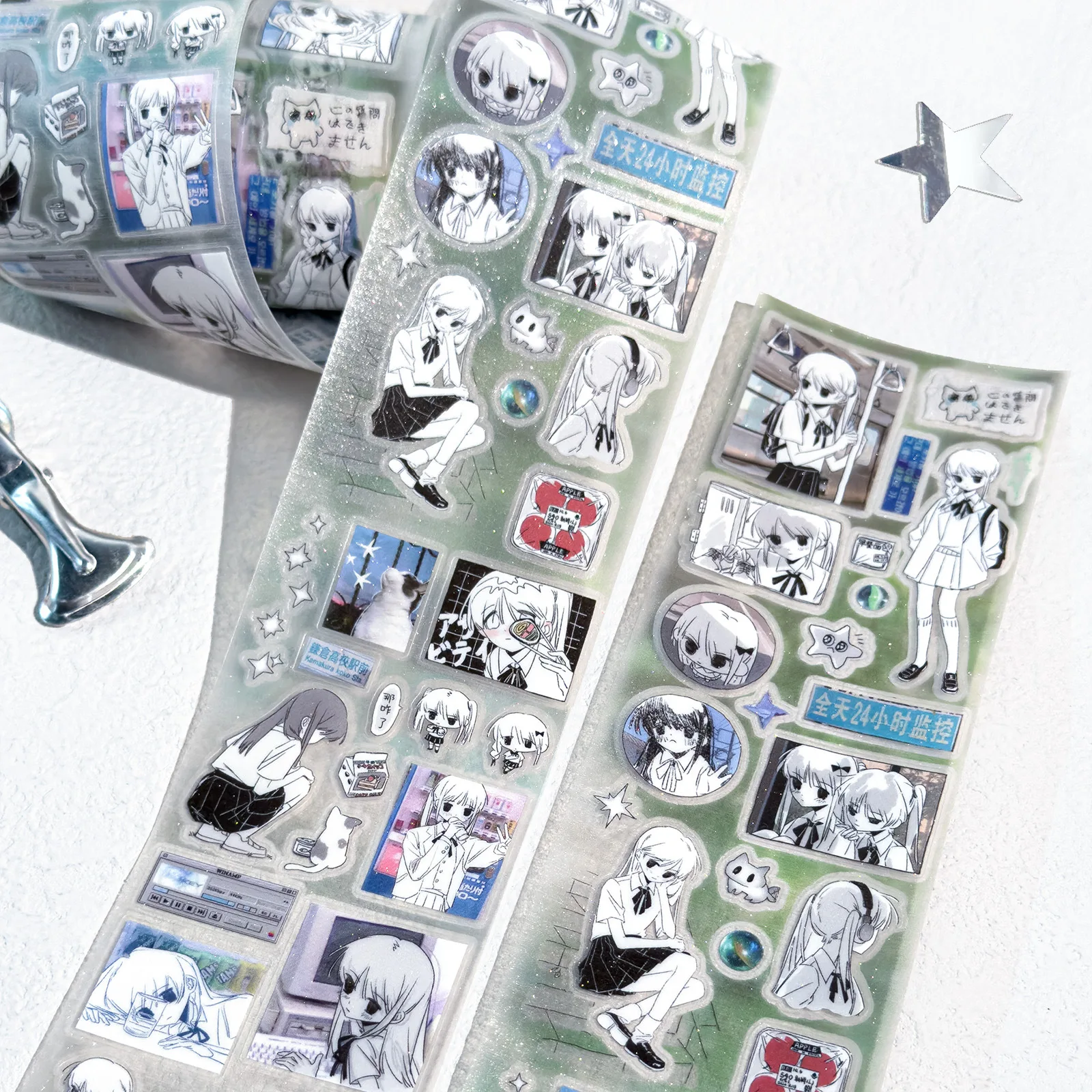 1pcs/lot Decorative Adhesive tapes Pieced together time Diary masking Junk Journal Scrapbooking stikcers Japanese