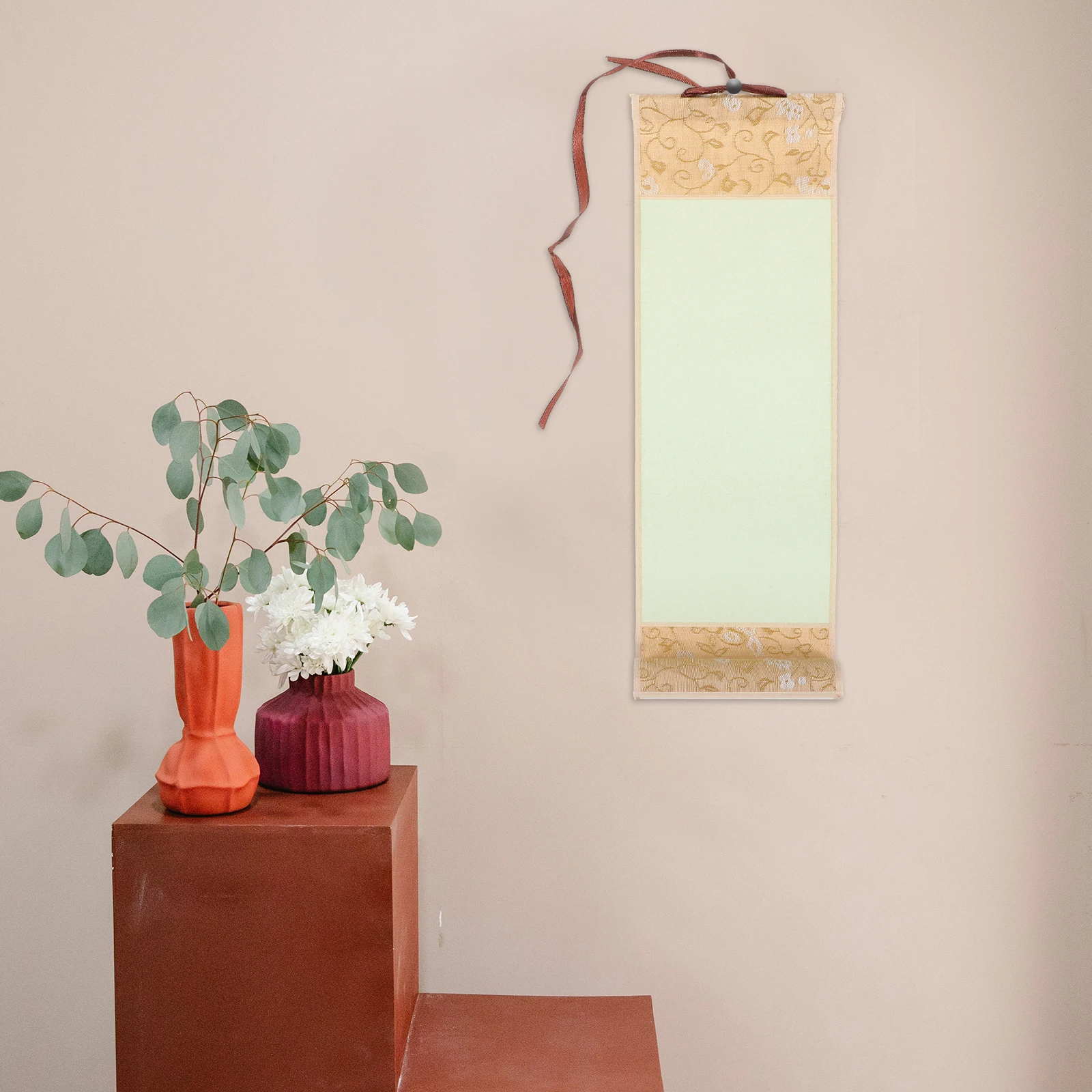 

Zen Small Hanging Scroll Blank Calligraphy Paper Chinese Style Painting for Rice