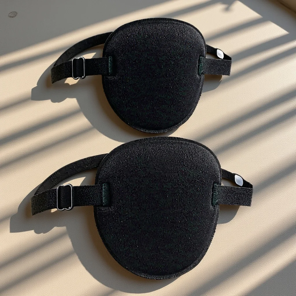 

2Pcs Adjustable Single Eye Patches Breathable Comfortable Fabric PP Cotton Ambulatory Training Eye Patches for Adults