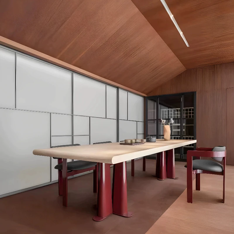 Party Unique Dining Table Small Space Modern Restaurant Luxury Dinner Table Office Salon Wooden Mesa De Jantar Home Furniture