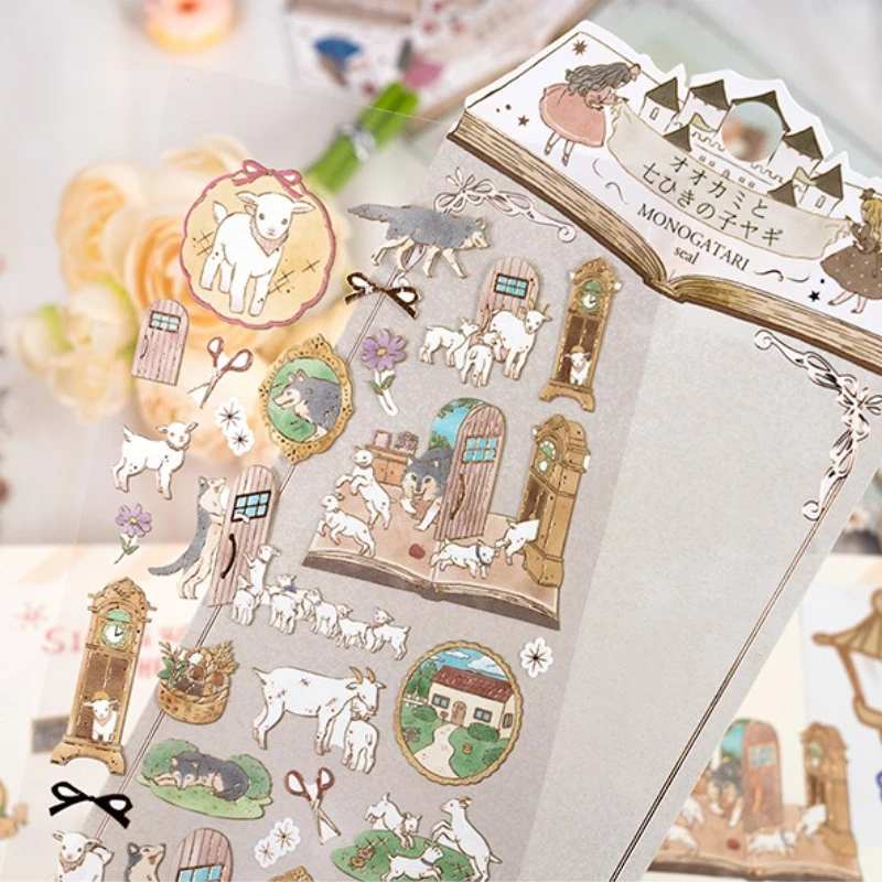 1Pc European Fairy Tale Story Illustration-style Stickers Scrapbooking Journal DIY Anime Decoration for Kids Art Vintage Sticker