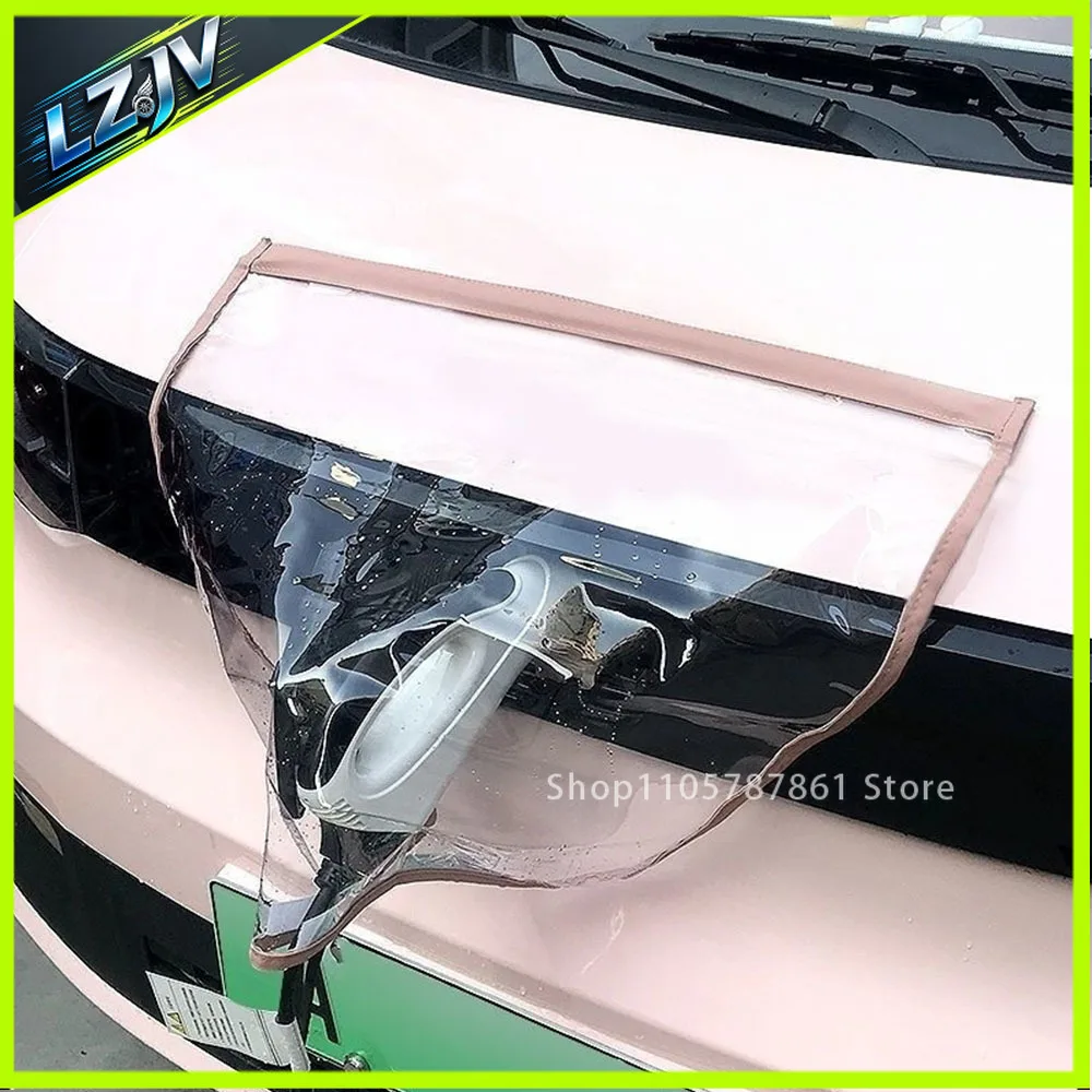 LZJV For Leapmotor T03 New Energy Charging Universal Rain Cover Eectric Vehicle Rain Cover Waterproof Outdoor Protection