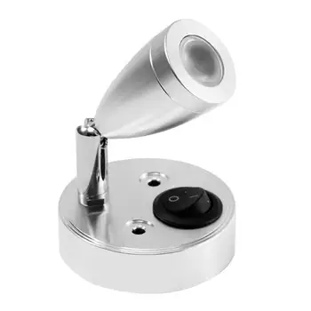 LED 스포트 독서등, RV 캠프 보트 벽 침대 옆 램프, 보트 홈 트레일러 인테리어 조명, DC12V 3W