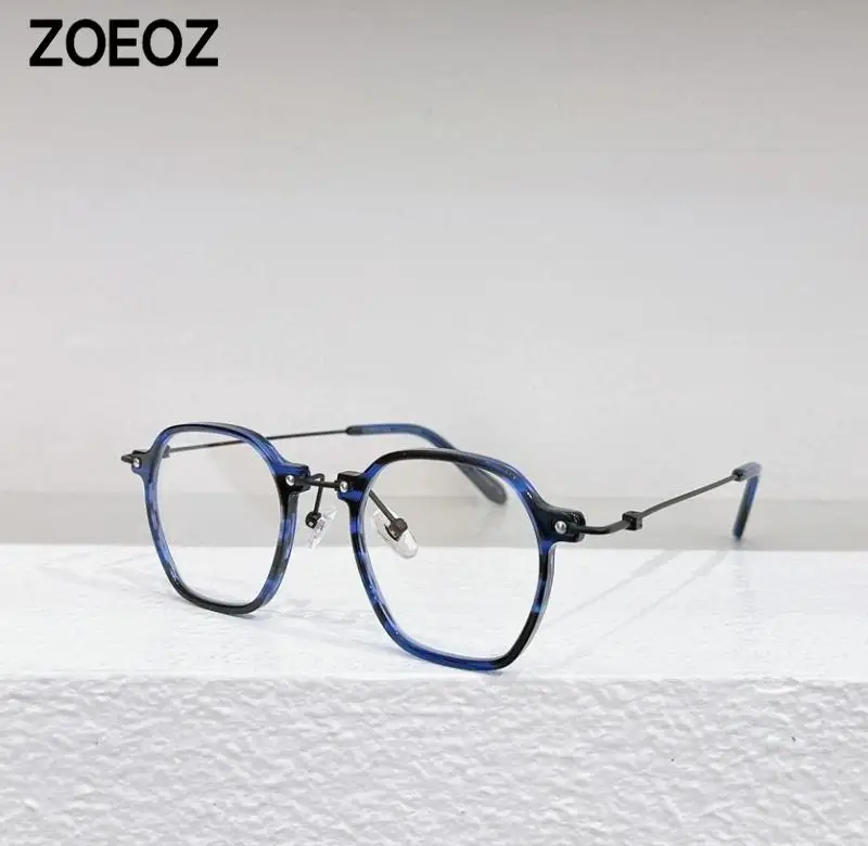 

Eyerepu M8 Vintage Personal Polygon Thin Frame Myopia Glasses Women Fashion Acetate Eyeglass Frame for Men Prescription Glasses