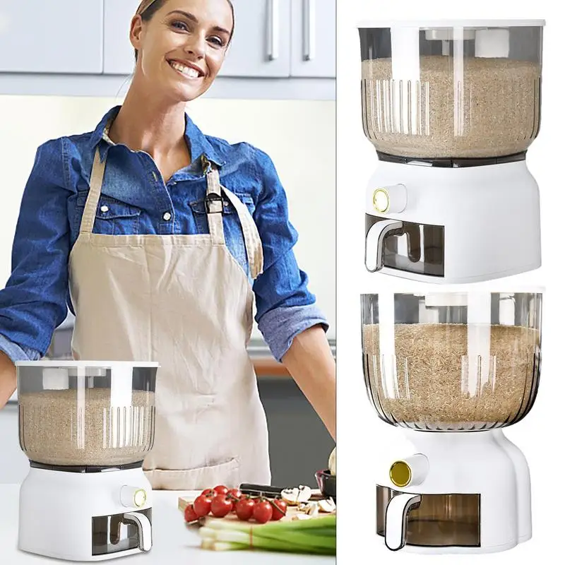 

Rice Dispenser Food Storage Containers Large Capacity Kitchen Food Organization For Home Kitchen Pantry Rice Soybean Corn