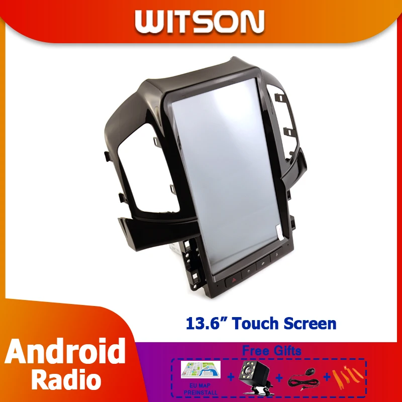 Автомобильный радиоприемник 13,6 дюйма, вертикальный мультимедиа для Chevrolet Captiva 2012-2017, подходит только для левого водителя, а не поддерживает оригинальную камеру