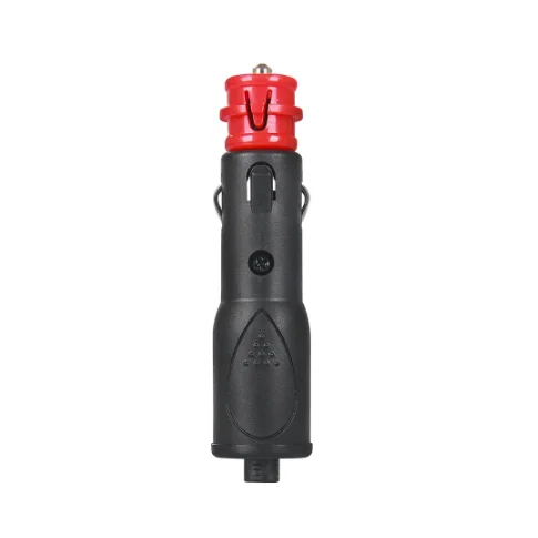 With LED Switch Car Cigarette Lighter Male Plug With Fuse 10A Protection 12V 24V Universal