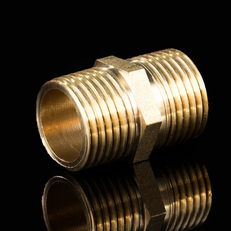 

Латунная труба, шестигранный ниппельный фитинг, быстрый адаптер, наружная резьба BSP для разъема для воды, масла, газа, варианты размеров от 1/8 до 1-1/2 дюйма