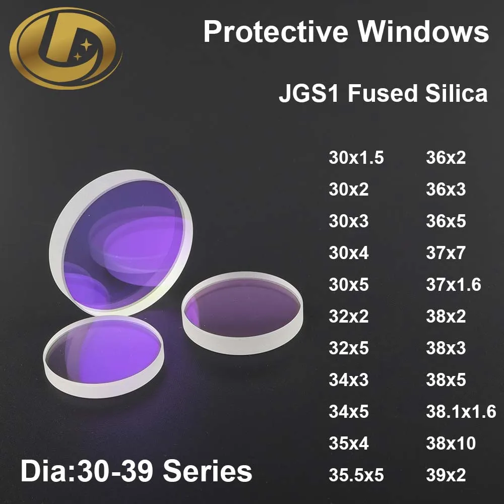 Dunlei Fiber Laser Lens Protective Windows Dia30/34/35/36/37 For Raytools Bodor WSX Precitec Laser Head