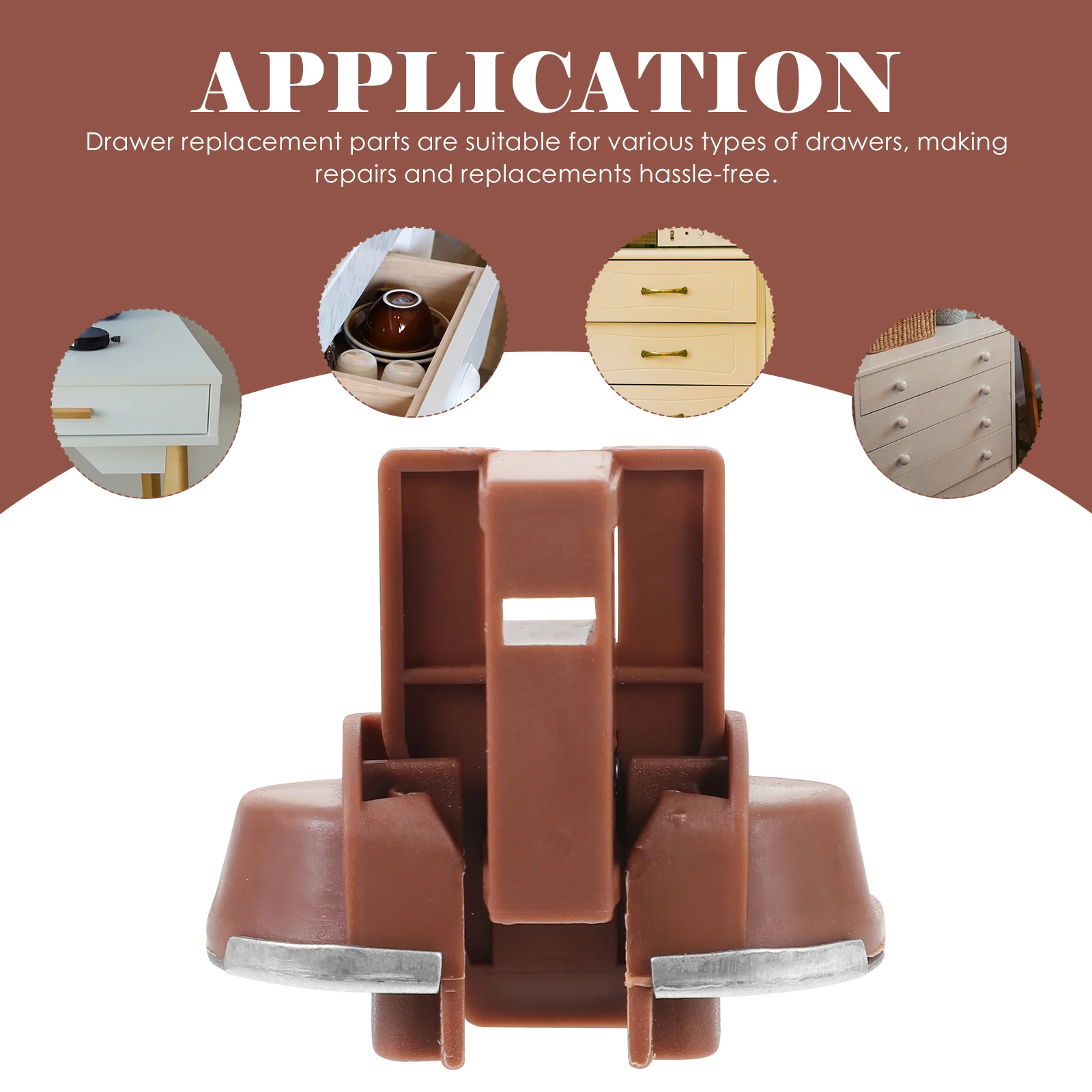 

5 set Slides Stopper Replacement Kit For Kitchen Vanity Dresser Drawer Tracks Undermount Slides Repair Parts Sturdy Durable Easy