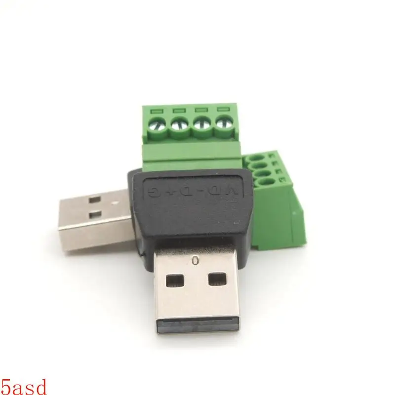 

5ASD USB 2.0 Мужские винтовые клеммы адаптер платы без пайки не требуется с винтным соединением 4pin разъемы