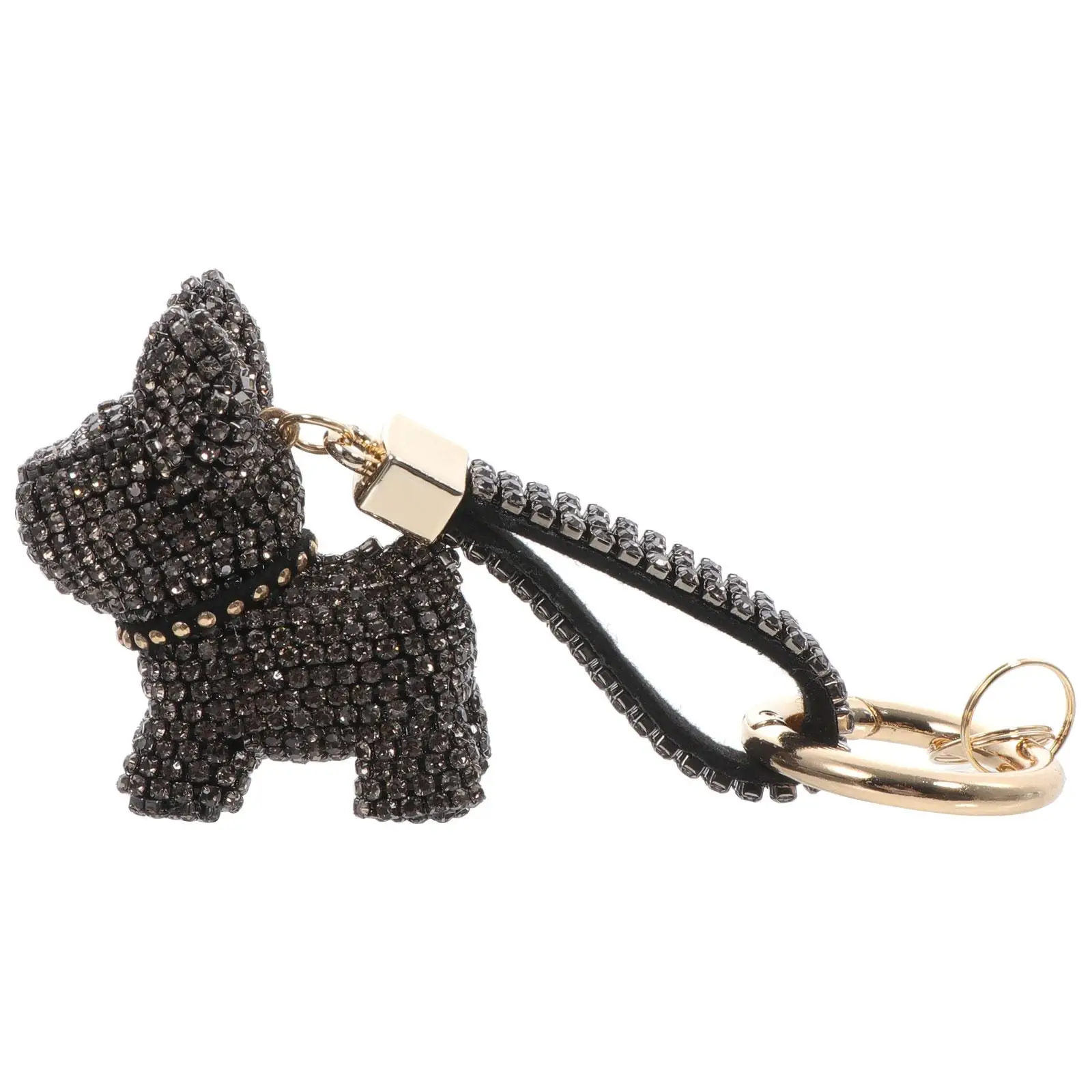 

Fighting Dog Dress Rhinestone Keychain Cute French Bldog Accessories Bulldog Men and Women