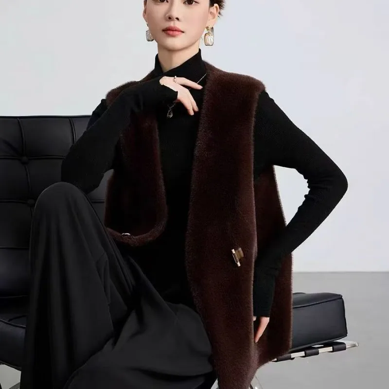 

Colors Woman Girl Real Rabbit Fur Vest Jacket Spring Winter Warm Genuine Rabbit Fur Knit Coat Vest Black Beige