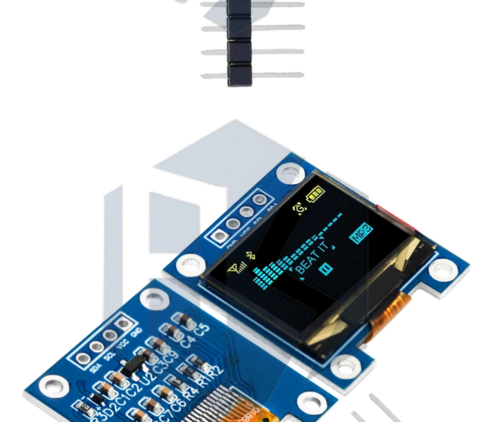 1~10PCS 0,91 Zoll OLED-Modul 0,91' Weiß Blau Gelb OLED 128X32 OLED LCD LED-Anzeigemodul 0,91' IIC-Kommunikation EGBO – Detail 14