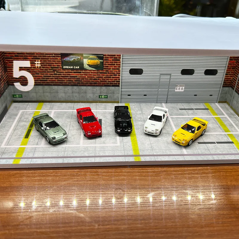 Dealer Edition Car Model By LF,1:87 Initial D,Mazda FC3s RX7,RX-7,Plastic Model for Collections,Display and Gift for Friends