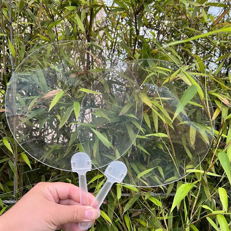 Blank Clear Plastic Handheld Fan DIY Custom Painting Fan for Children Stage Performance Wedding Party Decor