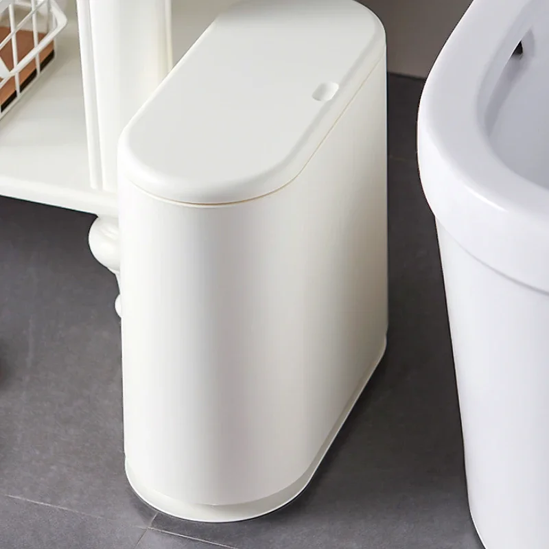 Trash Can Toilet Toilet Dedicated New Press Type Household Living Room Light Luxury Narrow Gap with Lid