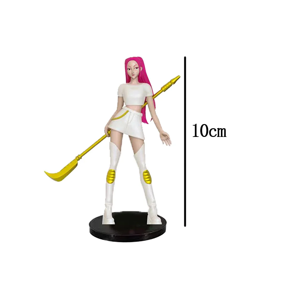 Anime kpop demon hunters figura de ação conjunto rumi mira zoey caixa cega tigre brinquedo telefone acessórios do carro ornamento para crianças presentes