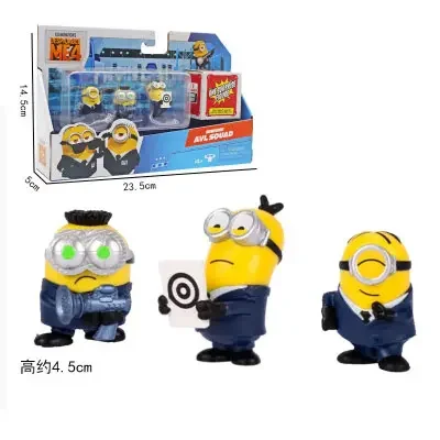 2024 Despicable Me 4 Minions Movie Anime Toy The Same Toy Sound And Light Poof Launcher  Ring Fart Launcher Doll Chirstmas Gifts