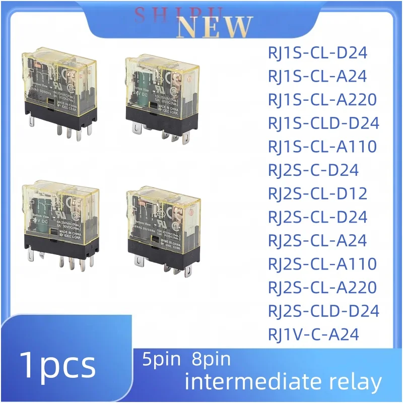 1pcs J2S-CL-D24 A220 8-pin intermediate relay RJ1S-CL-D12 RJ1V RJ2S-CLD RJ1S-CL-A110