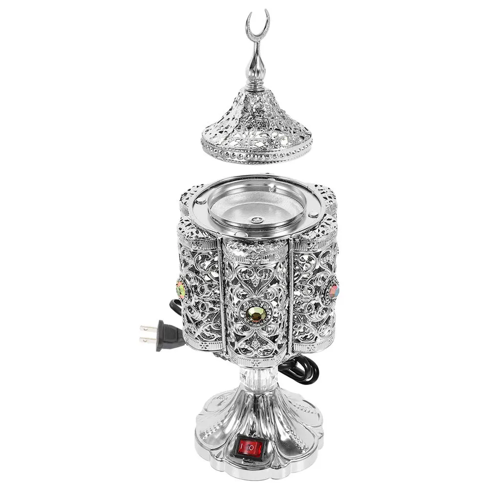 

Electric Incense Burner Plug In Aroma Diffuser For Home Office Yoga Room Vintage Metal Censer Retro Decorative Burner