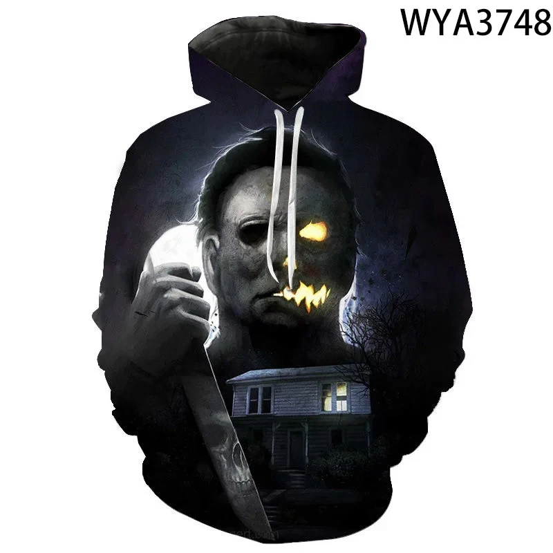 Men Hoodie Halloween Horror Michael Myers 3d Print Hoodies Men Women Fashion Hoodie Men Sweatshirt Women Sweats Man Tracksuits