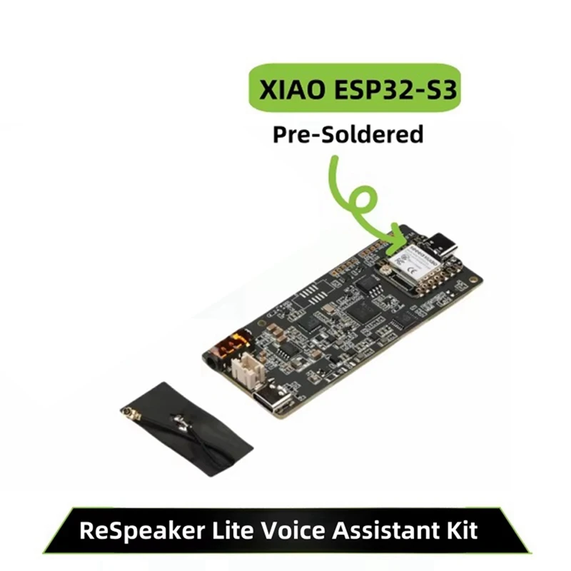 -ESTR Seeed Studio Respeaker Lite Kit de asistente de voz Esphome Assistant 2 Mic Array Pre-soldado XIAO ESP32S3 con mono cerrado S