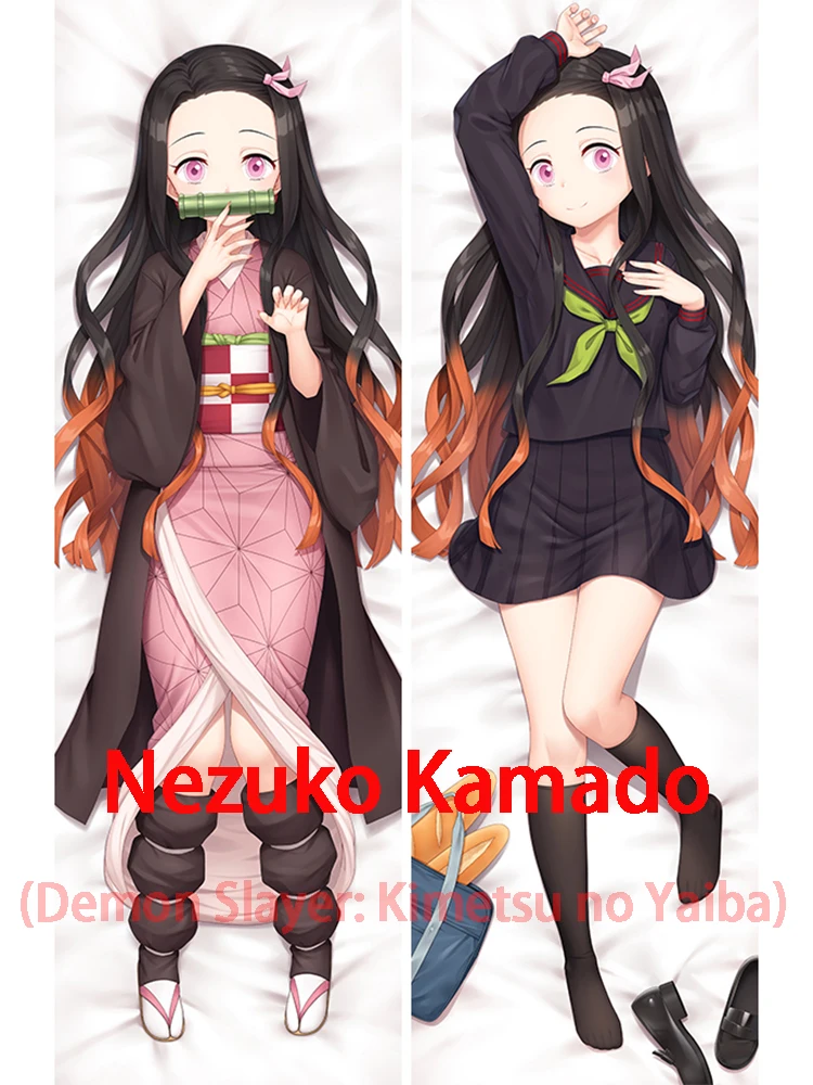 

Dakimakura Nezuko Kamado (Demon Slayer: Kimetsu no Yaiba) Double-sided anime life-size hugging pillowcase Adult pillows cover