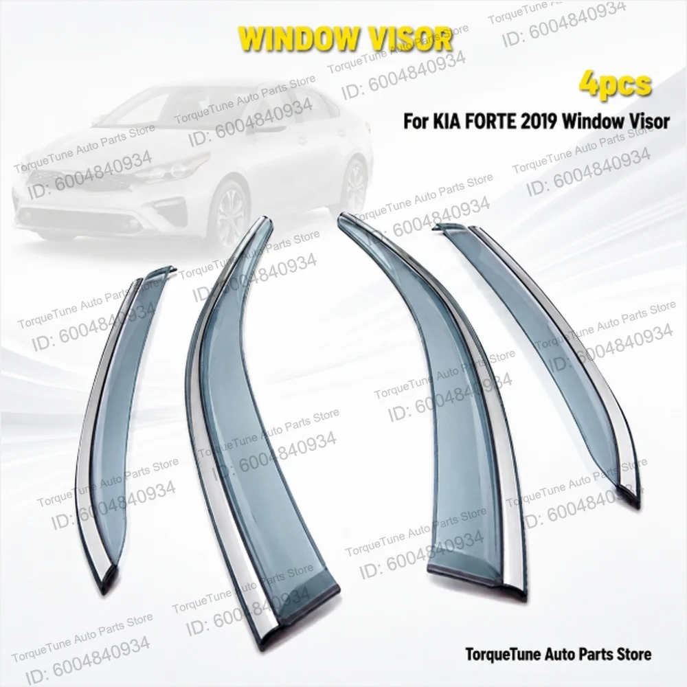 Premium Car Injection Easy Installation Durable Aerodynamic Window Visor Wind Deflector For KIA FORTE 2019 Direct Fit