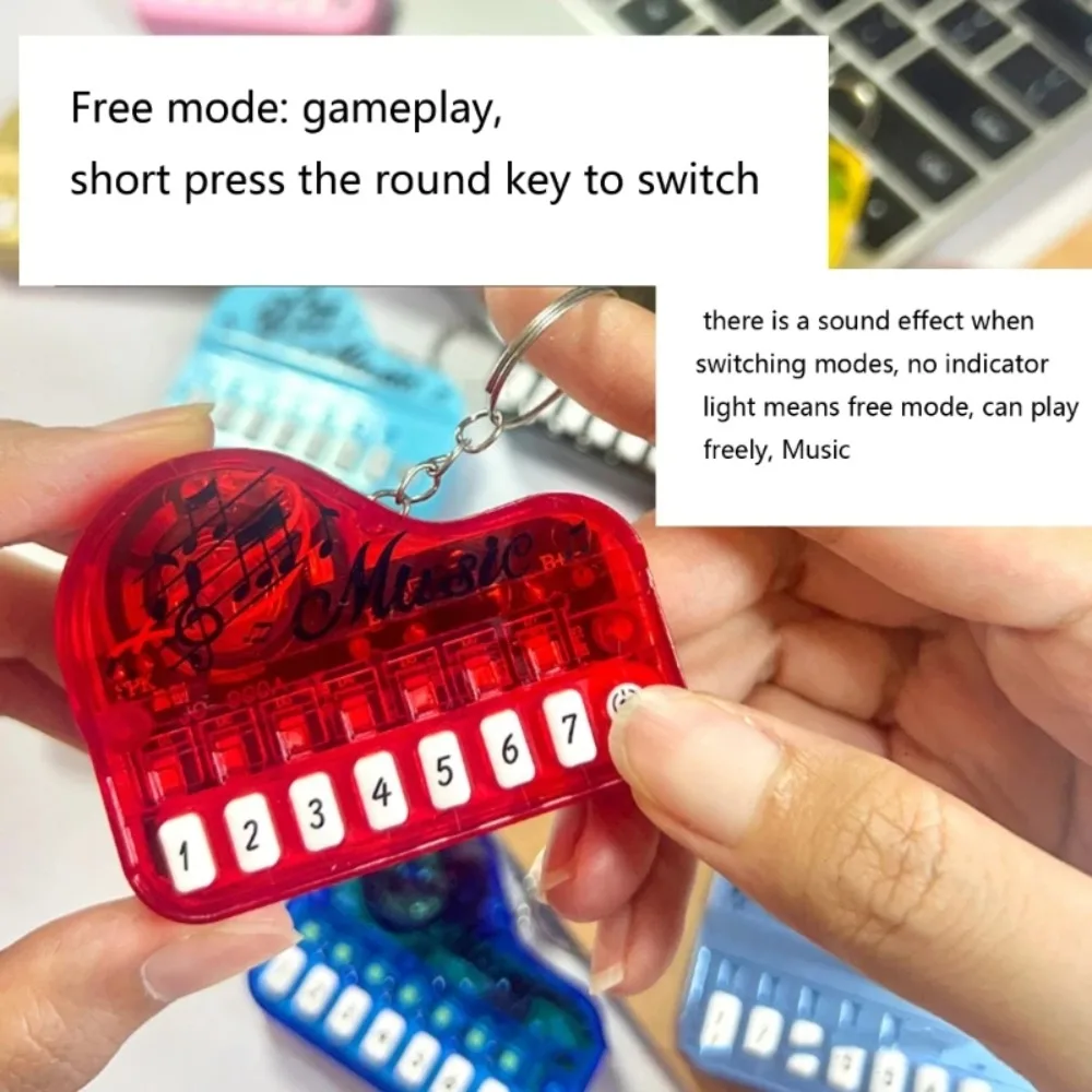 Mini Handheld Played Keychain Plastic With Unique Creative Design Keyboard Toy Kids Educational Music