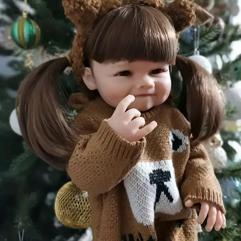 Levensechte herboren pop – 55 cm badbare realistische babypop, meisje